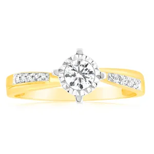 Luminesce Lab Grown 9ct Yellow Gold 1/2 Carat Diamond Ring Shiels