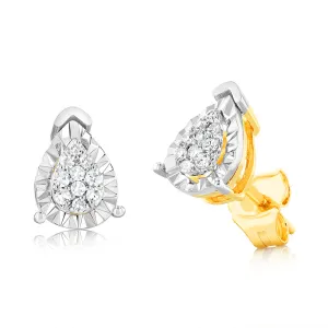 Luminesce Lab Grown 9ct Yellow Gold Diamond Stud Earrings Shiels