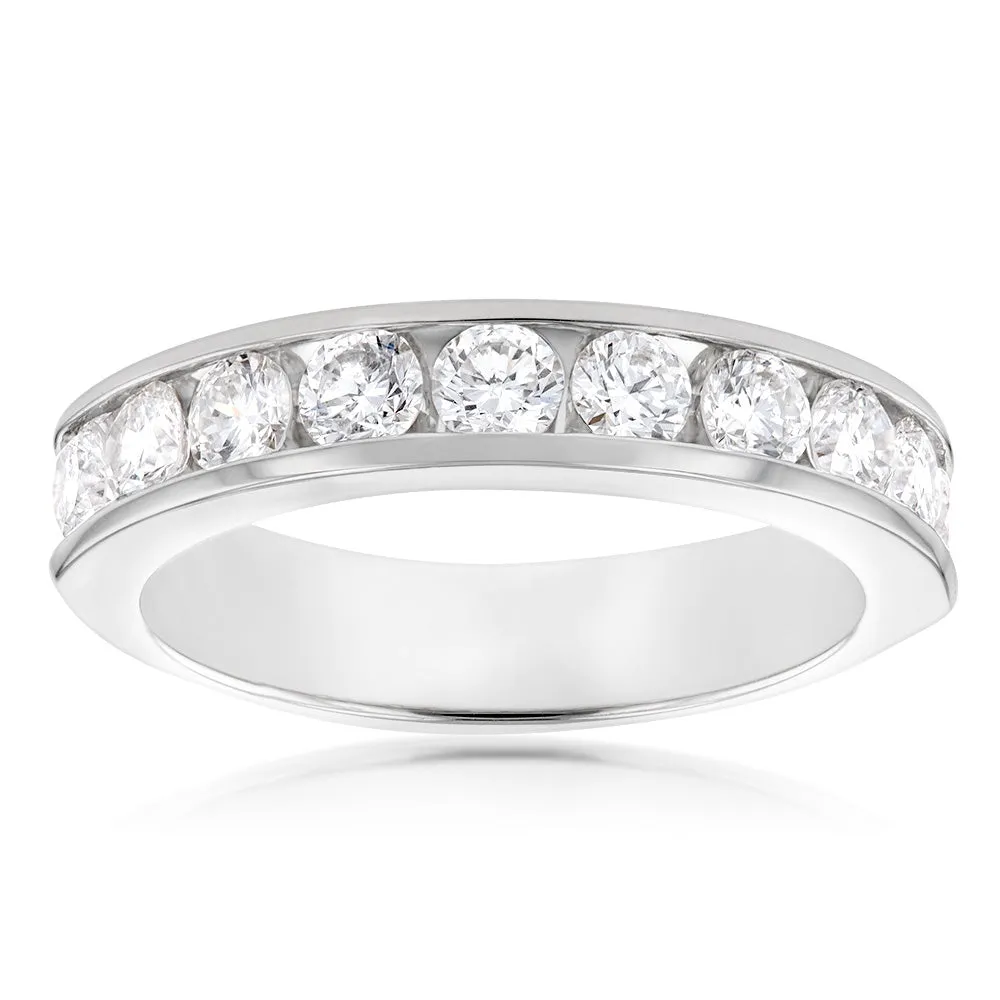Luminesce Lab Grown Diamond 1 Carat Eternity Ring in 9ct White Gold Shiels