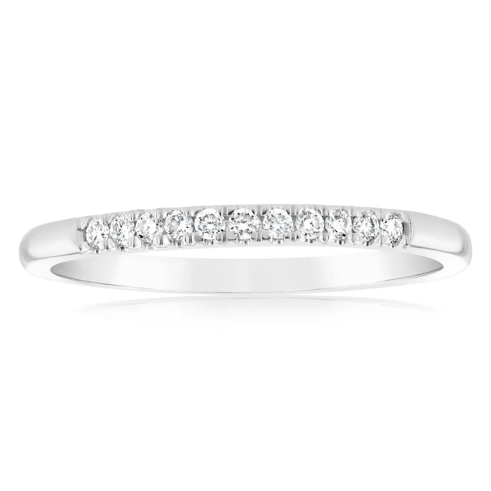 Luminesce Lab Grown Diamond 10-14pt Eternity Ring in 9ct White Gold Shiels