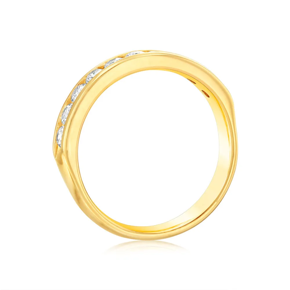 Luminesce Lab Grown Diamond 1/2 Carat Eternity Ring in 9ct Yellow Gold Shiels