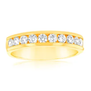 Luminesce Lab Grown Diamond 1/2 Carat Eternity Ring in 9ct Yellow Gold Shiels