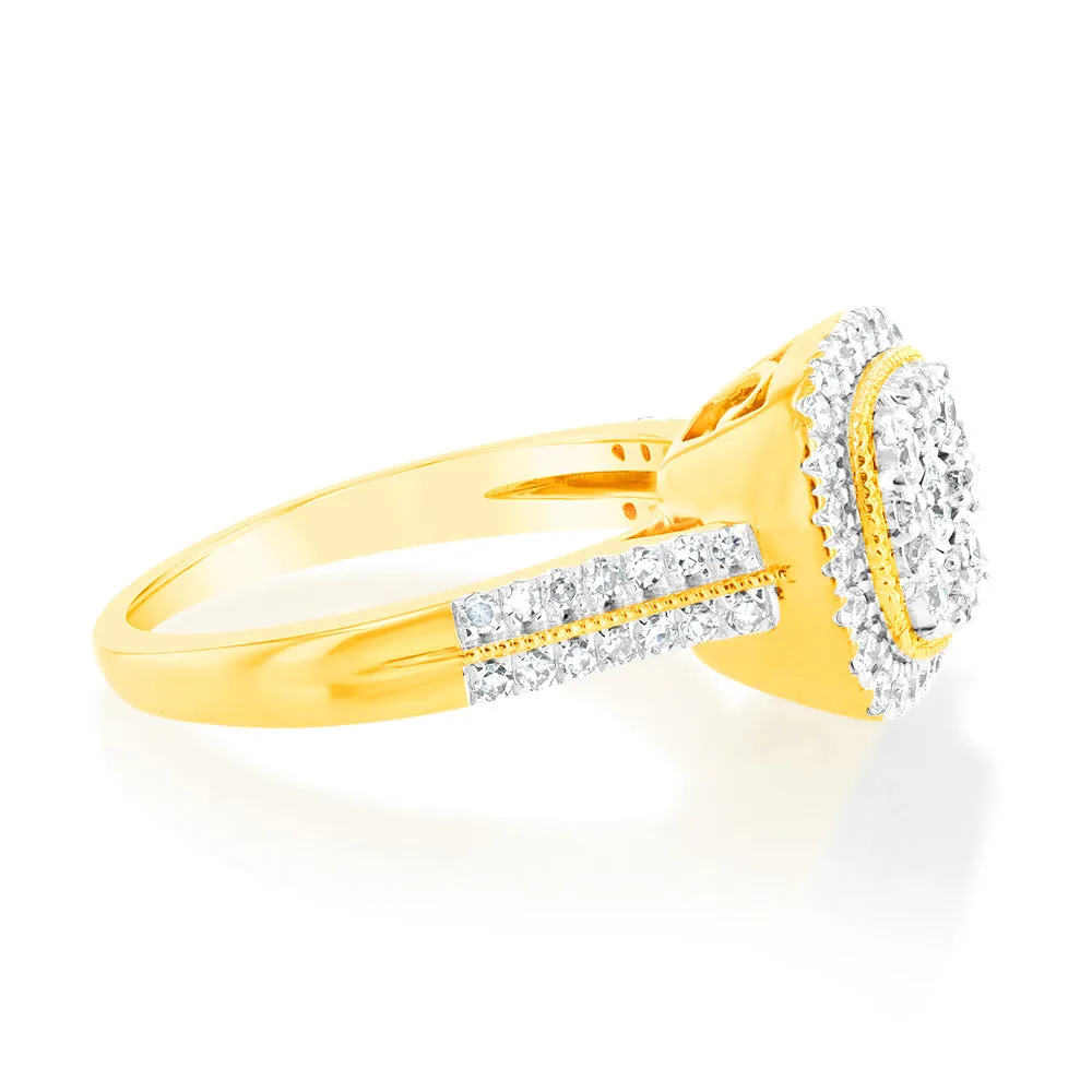 Luminesce Lab Grown Diamond 1/2 Carat Ring Set in 9 Carat Yellow Gold Shiels