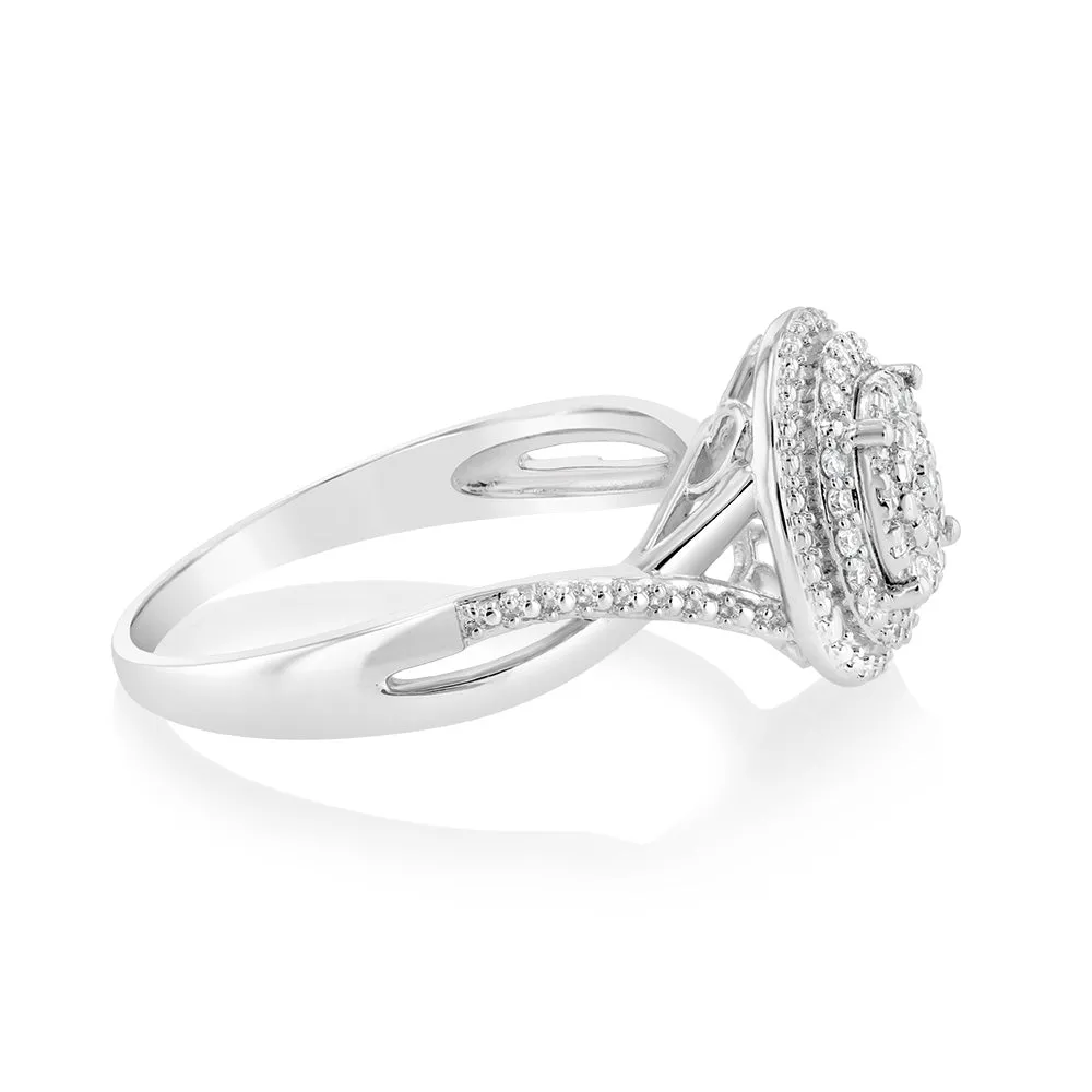 Luminesce Lab Grown Diamond 1/4 Carat Dress Ring in Sterling Silver Shiels