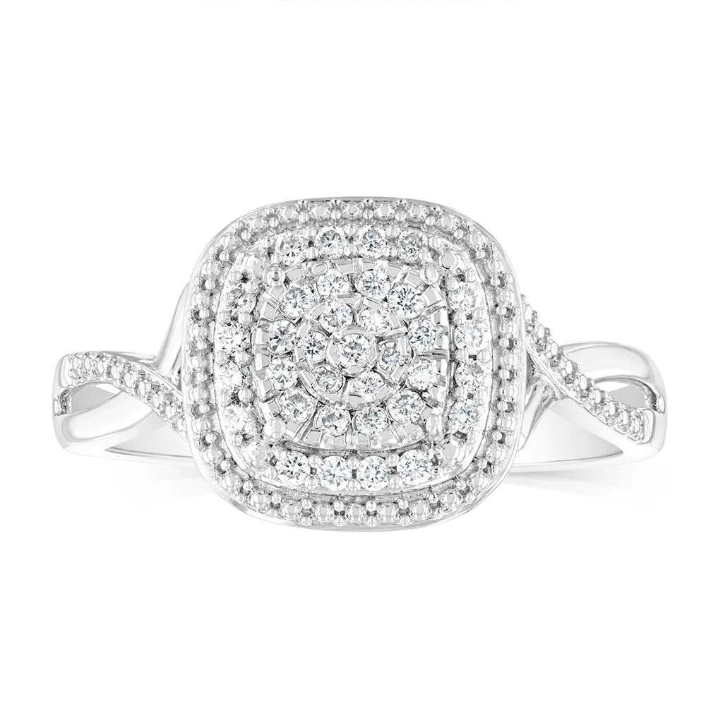 Luminesce Lab Grown Diamond 1/4 Carat Dress Ring in Sterling Silver Shiels