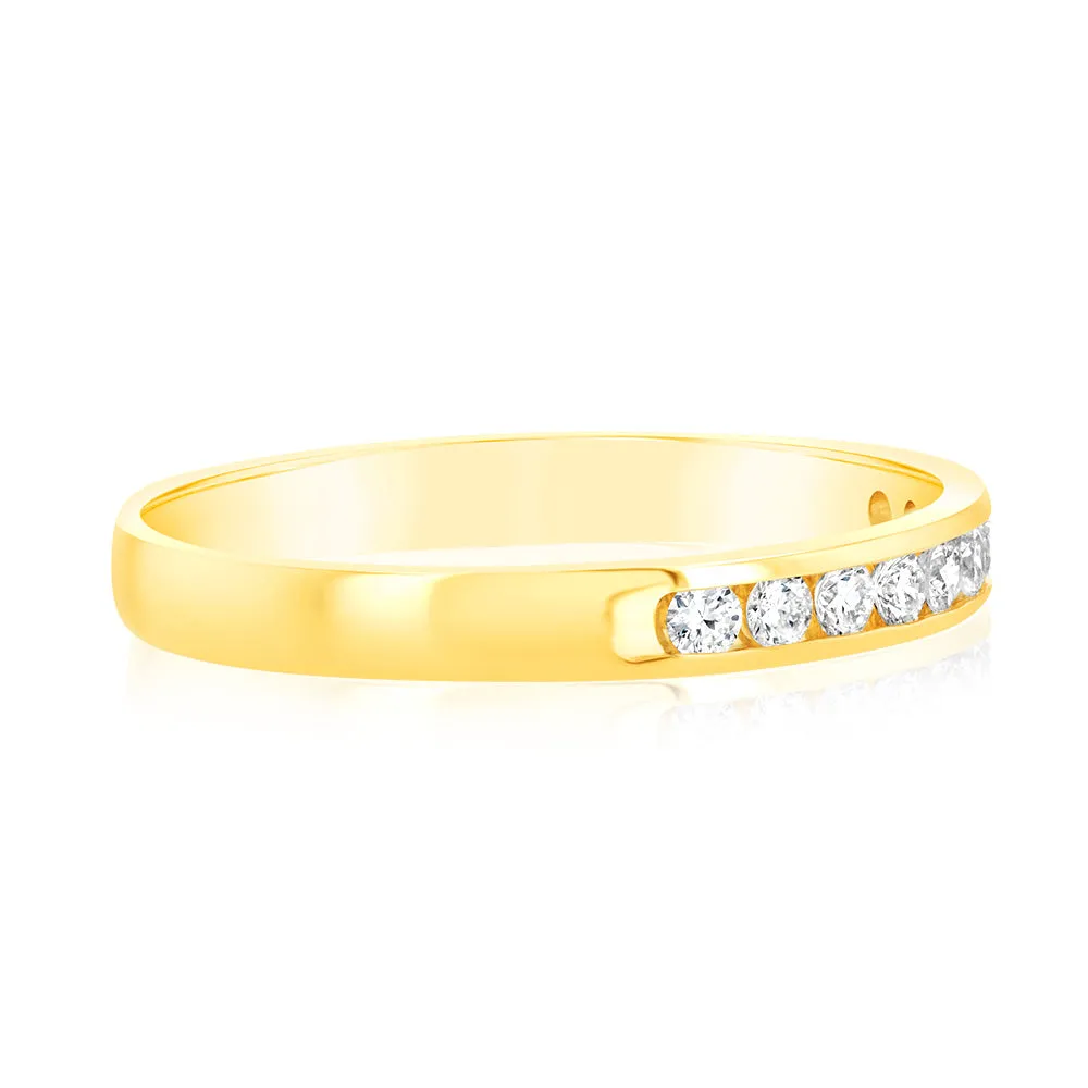 Luminesce Lab Grown Diamond 1/4 Carat Eternity Ring in 9ct Yellow Gold Shiels
