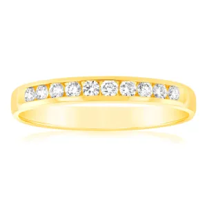 Luminesce Lab Grown Diamond 1/4 Carat Eternity Ring in 9ct Yellow Gold Shiels