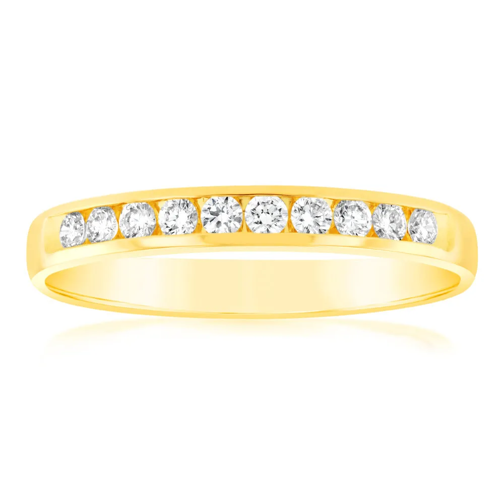 Luminesce Lab Grown Diamond 1/4 Carat Eternity Ring in 9ct Yellow Gold Shiels