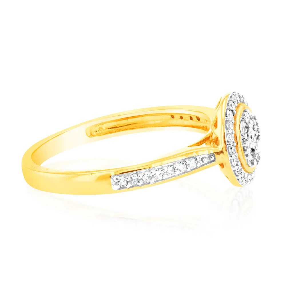 Luminesce Lab Grown Diamond 1/5 Carat Dress Ring in 9ct Yellow Gold Shiels