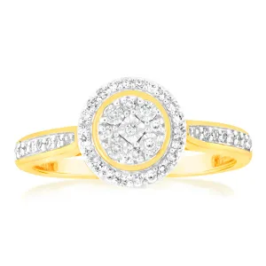 Luminesce Lab Grown Diamond 1/5 Carat Dress Ring in 9ct Yellow Gold Shiels
