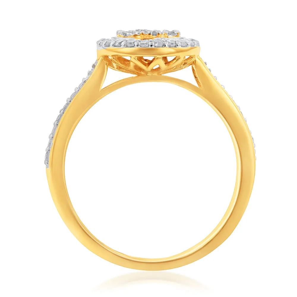 Luminesce Lab Grown Diamond 1/5 Carat Dress Ring in 9ct Yellow Gold Shiels