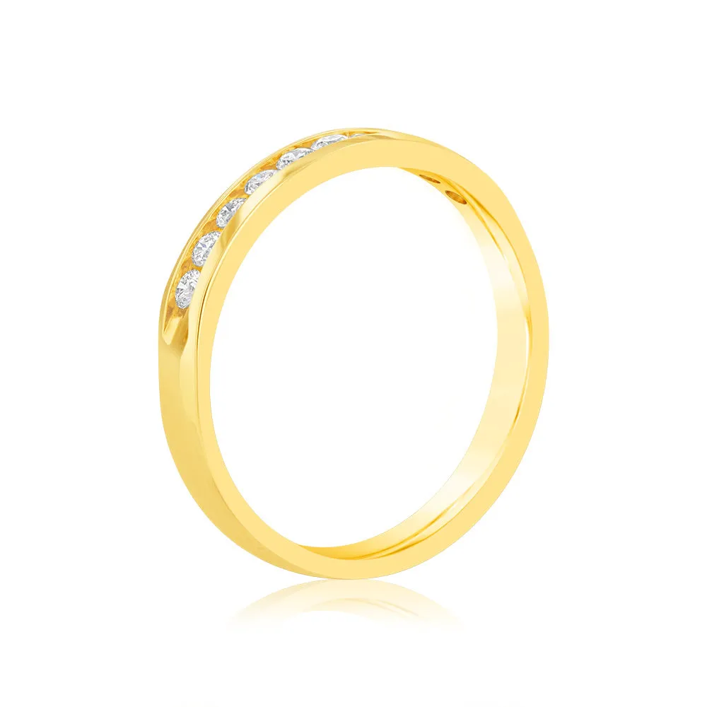 Luminesce Lab Grown Diamond 1/5 Carat Eternity Ring in 9ct Yellow Gold Shiels