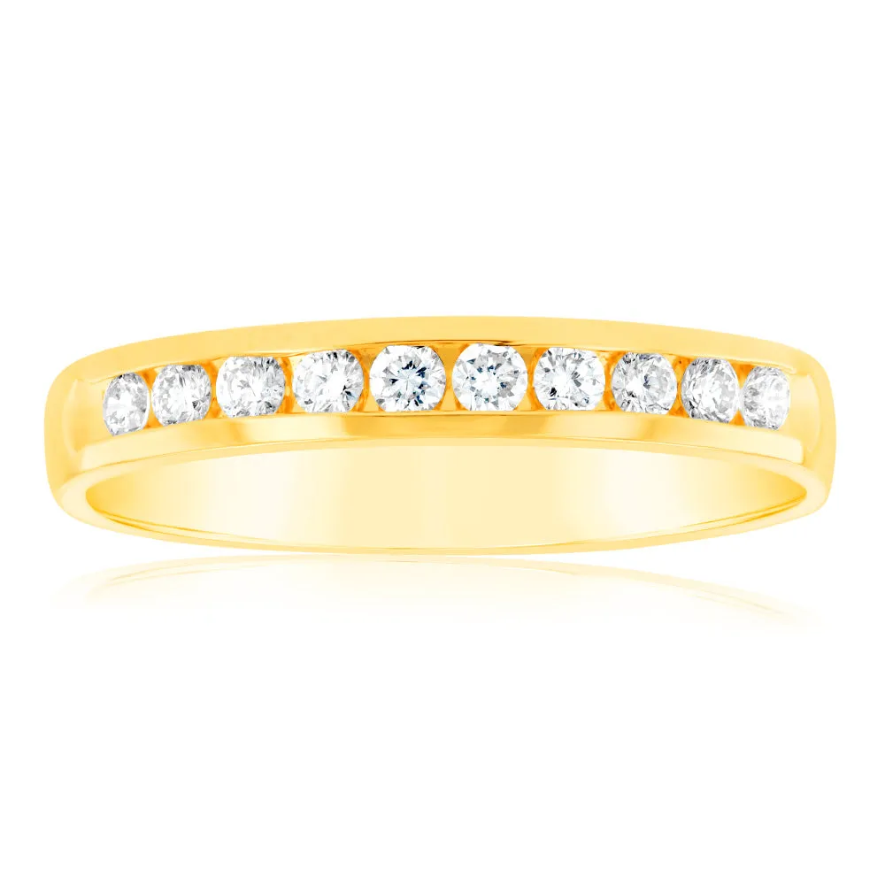 Luminesce Lab Grown Diamond 1/5 Carat Eternity Ring in 9ct Yellow Gold Shiels