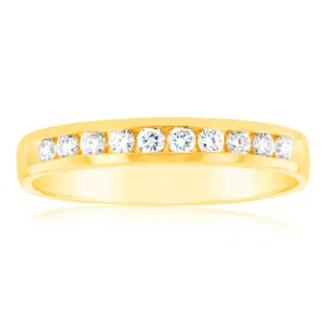 Luminesce Lab Grown Diamond 1/5 Carat Eternity Ring in 9ct Yellow Gold Shiels