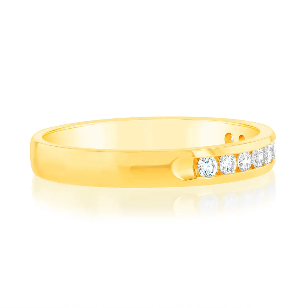 Luminesce Lab Grown Diamond 1/5 Carat Eternity Ring in 9ct Yellow Gold Shiels