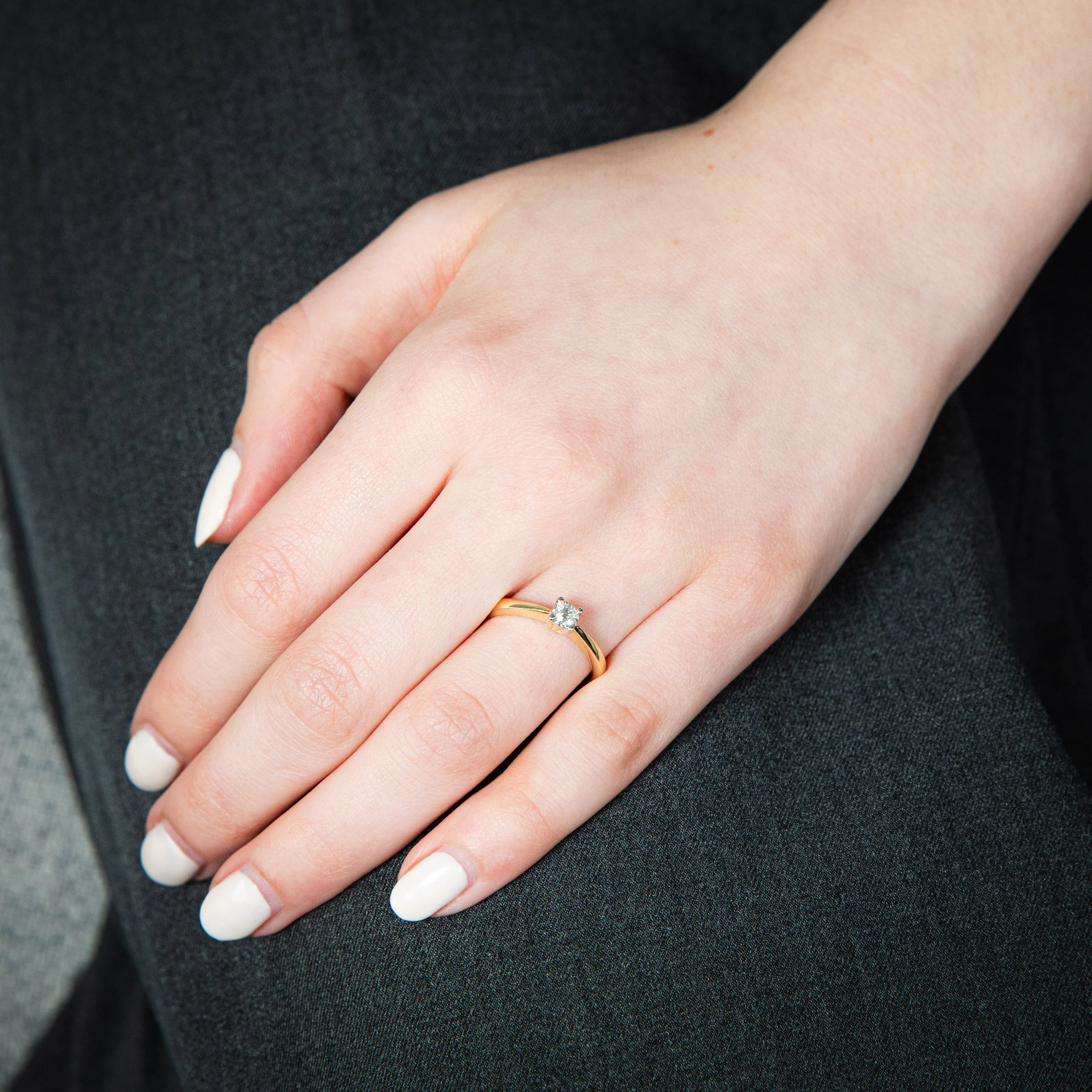 Luminesce Lab Grown Diamond 4 Claw Ring In 9ct Yellow Gold Shiels