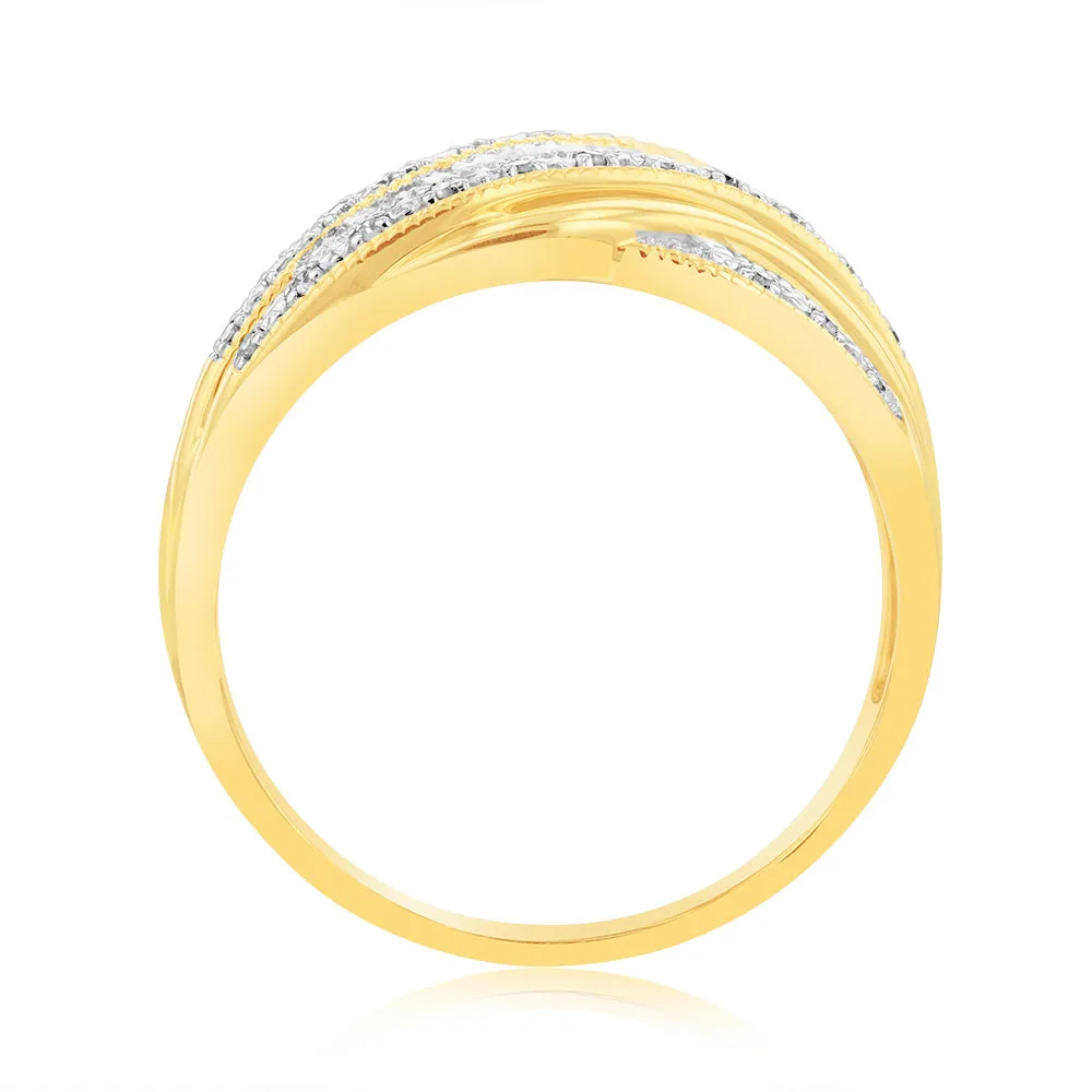 Luminesce Lab Grown Diamond 9ct Yellow Gold 1/10 Carat Diamond Ring Shiels