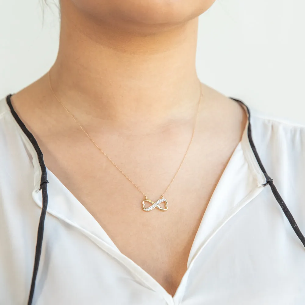 Luminesce Lab Grown Infinity Diamond Pendant in 9ct Yellow Gold Shiels