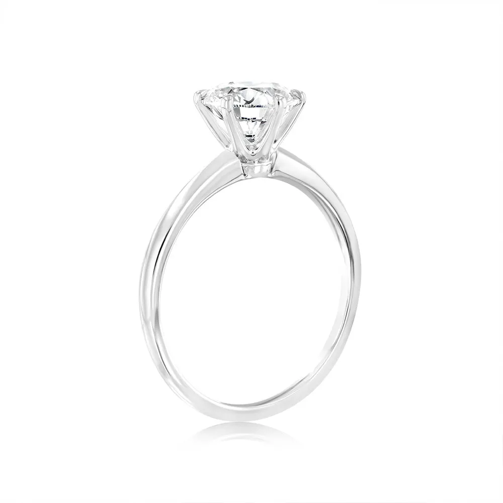 Luminesce Lab Grown Sterling Silver 2 Carat Diamond Solitaire Ring Shiels