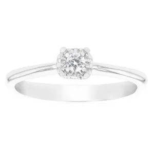 Luminesce Laboratory Grown Diamond 5-9 Point Silver Ring with love heart Shiels