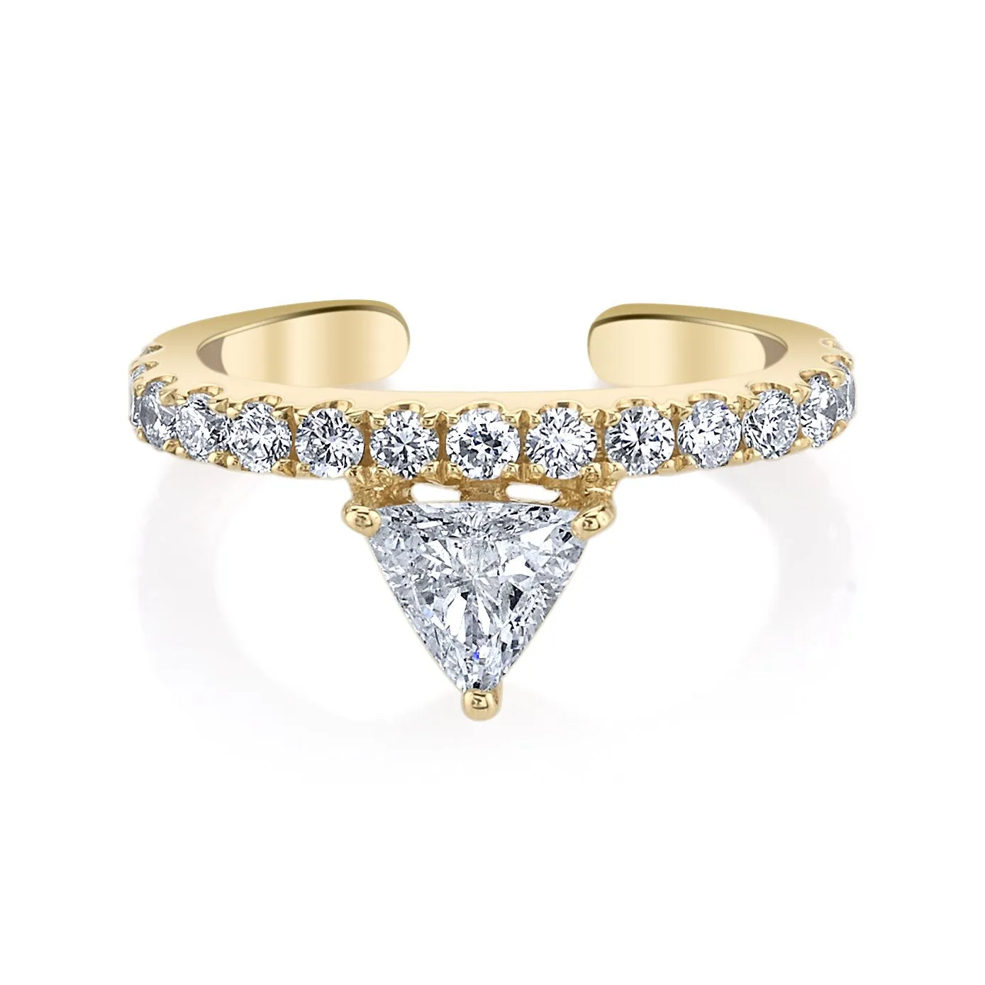 LUXE TRIANGLE DIAMOND EAR CUFF Anita Ko