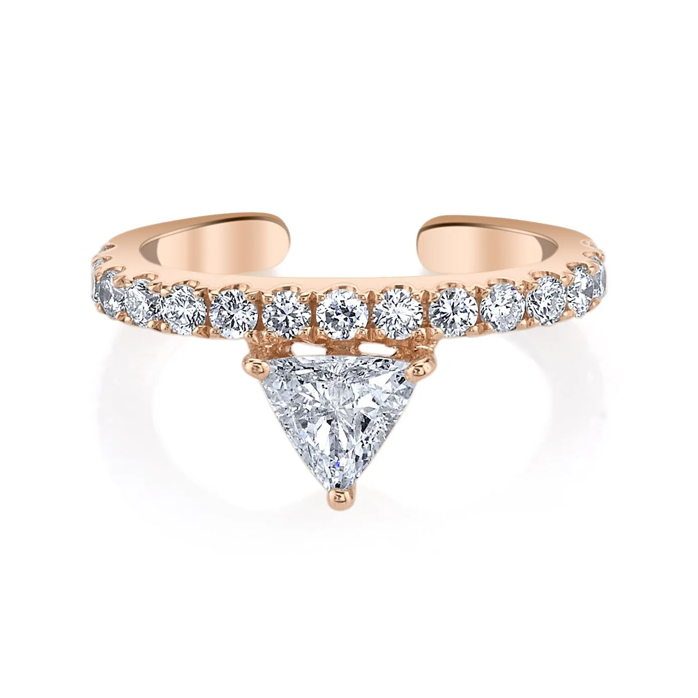 LUXE TRIANGLE DIAMOND EAR CUFF Anita Ko
