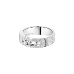 Messika Move Noa Ciselé 18ct White Gold 0.10ct Diamond Ring