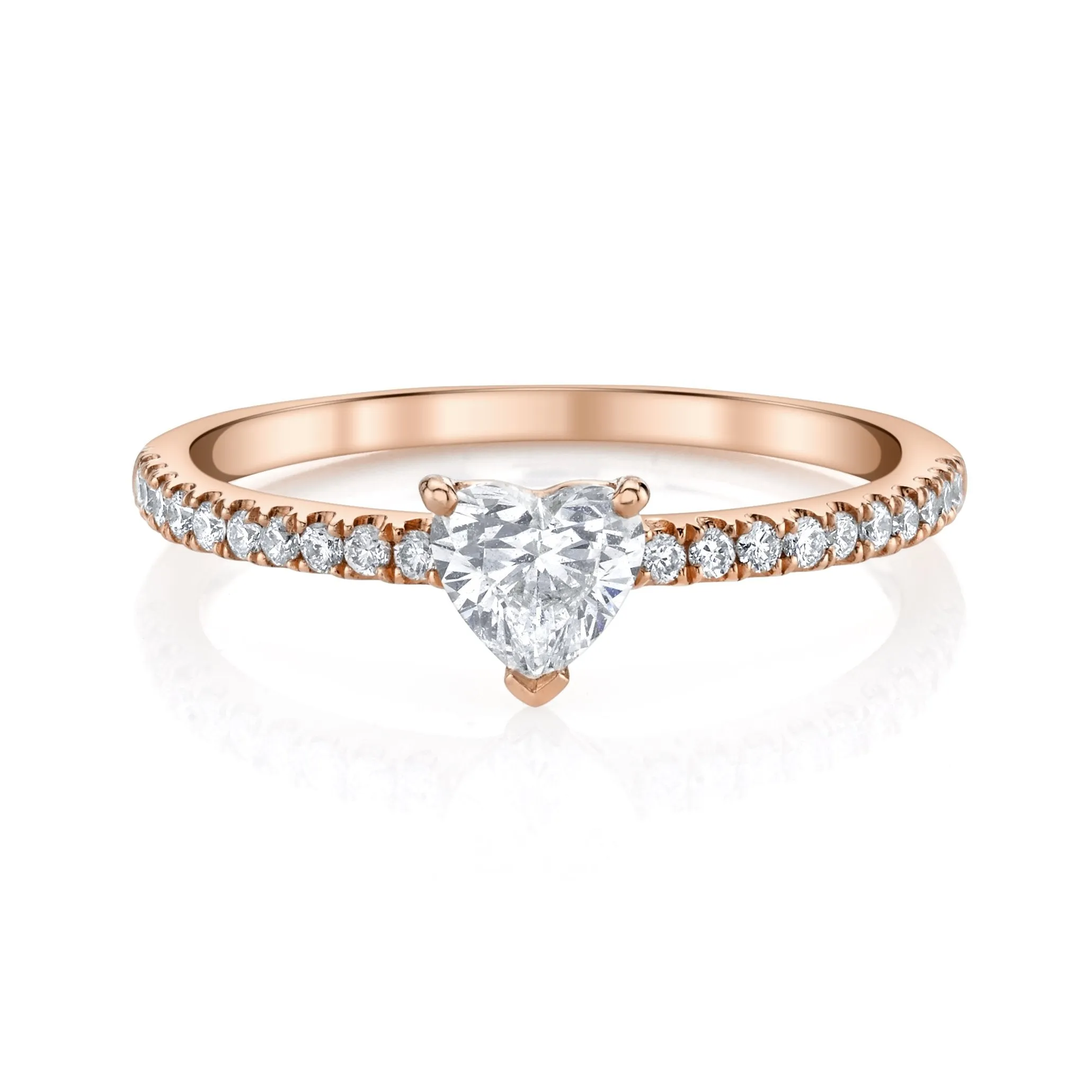 ME/YOU HEART DIAMOND PAVE PINKY RING Anita Ko