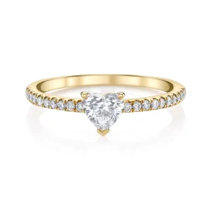 ME/YOU HEART DIAMOND PAVE PINKY RING Anita Ko