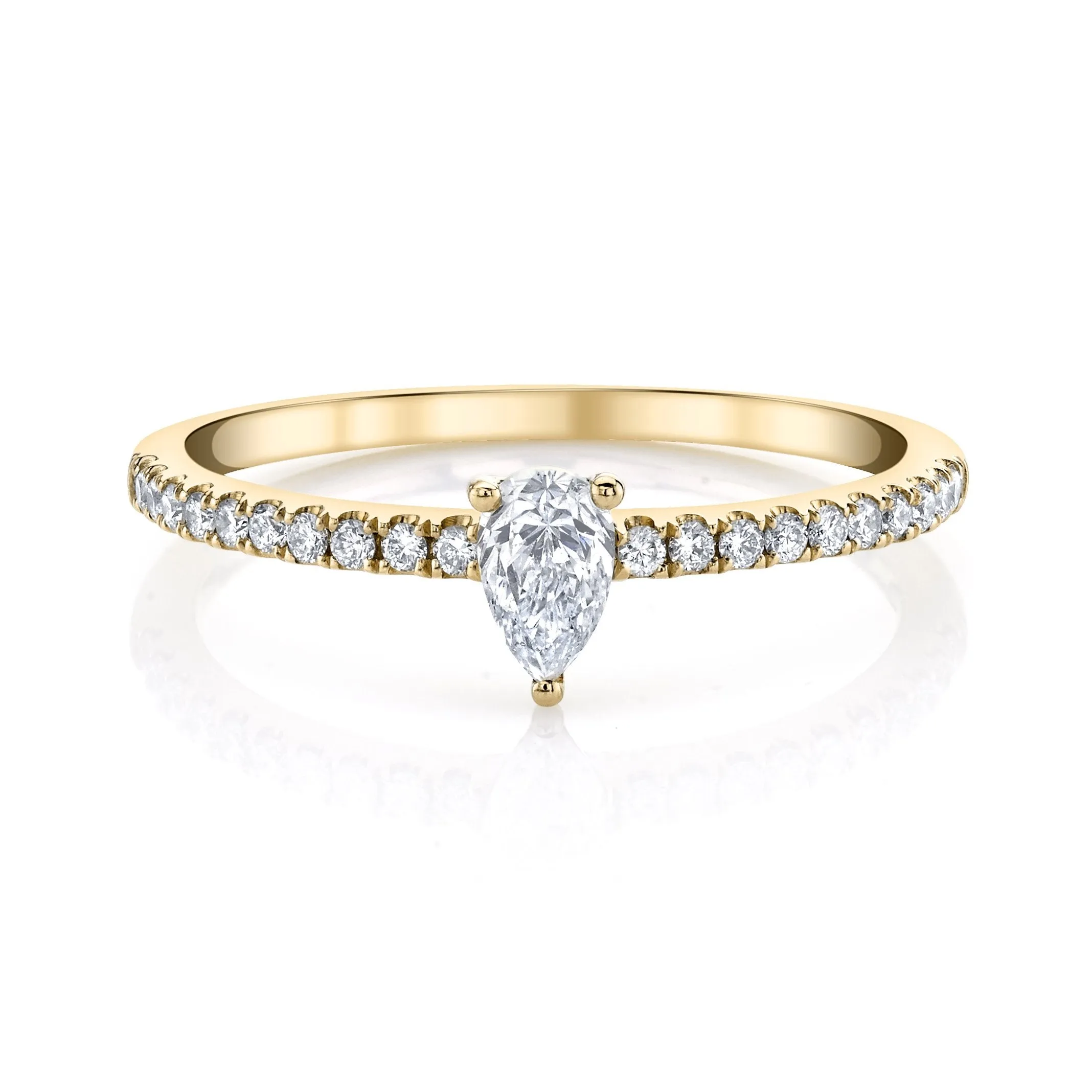 ME/YOU PEAR DIAMOND PAVE RING Anita Ko