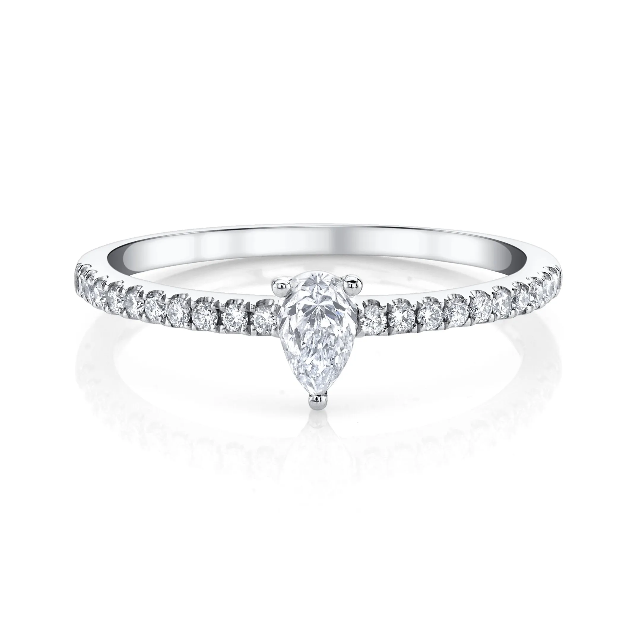 ME/YOU PEAR DIAMOND PAVE RING Anita Ko