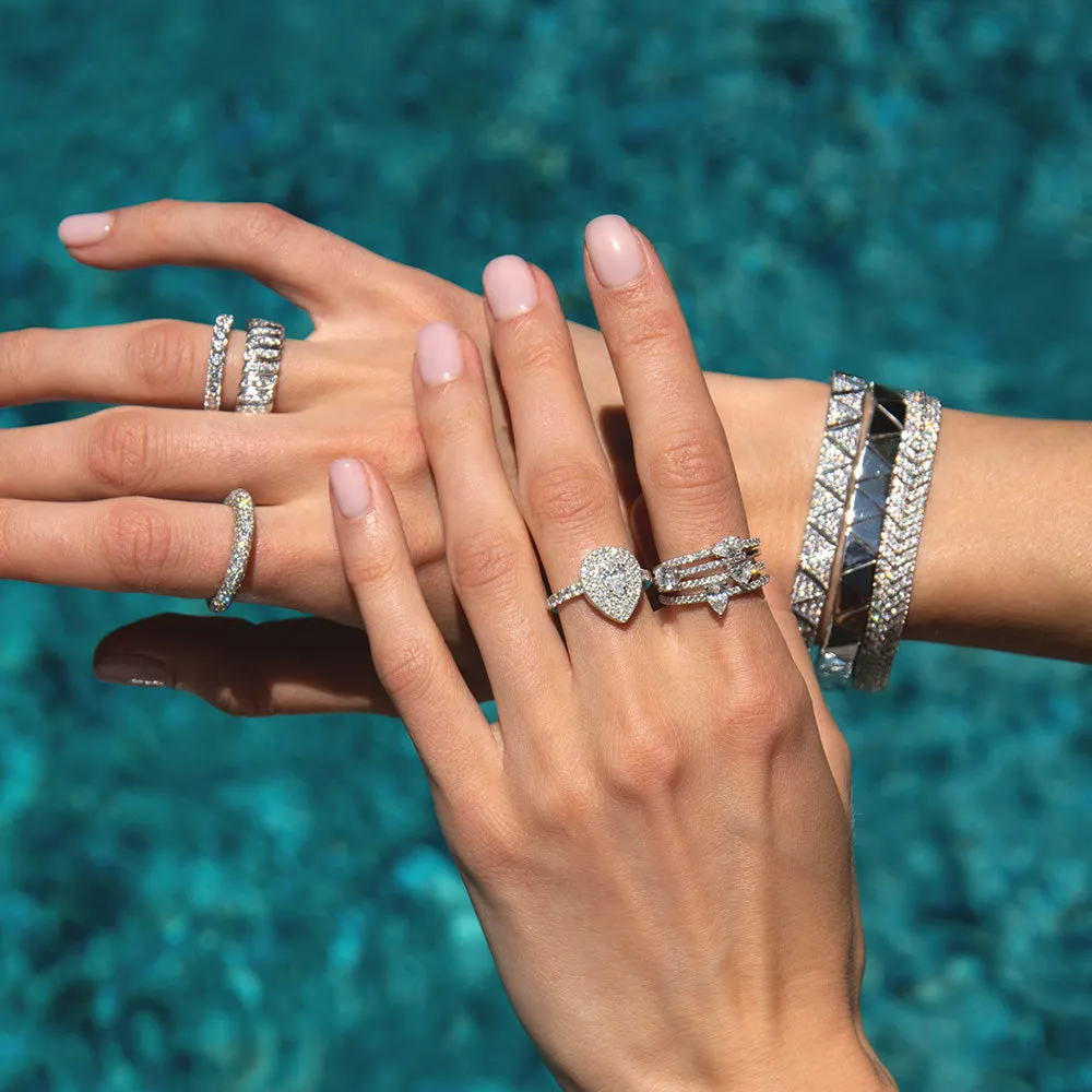 ME/YOU PEAR DIAMOND PAVE RING Anita Ko