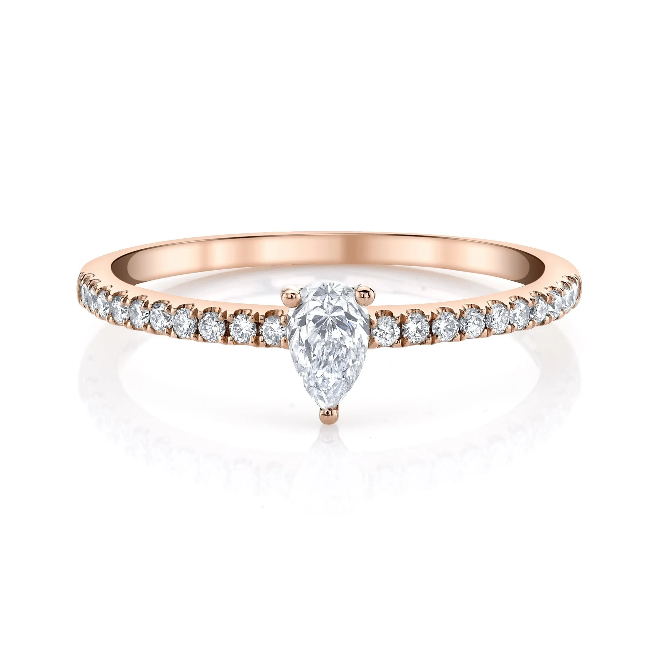 ME/YOU PEAR DIAMOND PAVE RING Anita Ko