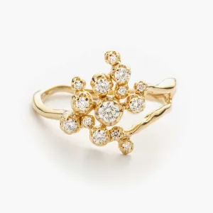 Middle Organic Nr 02 18K Gold, Whitegold or Rosegold Ring w. Diamonds