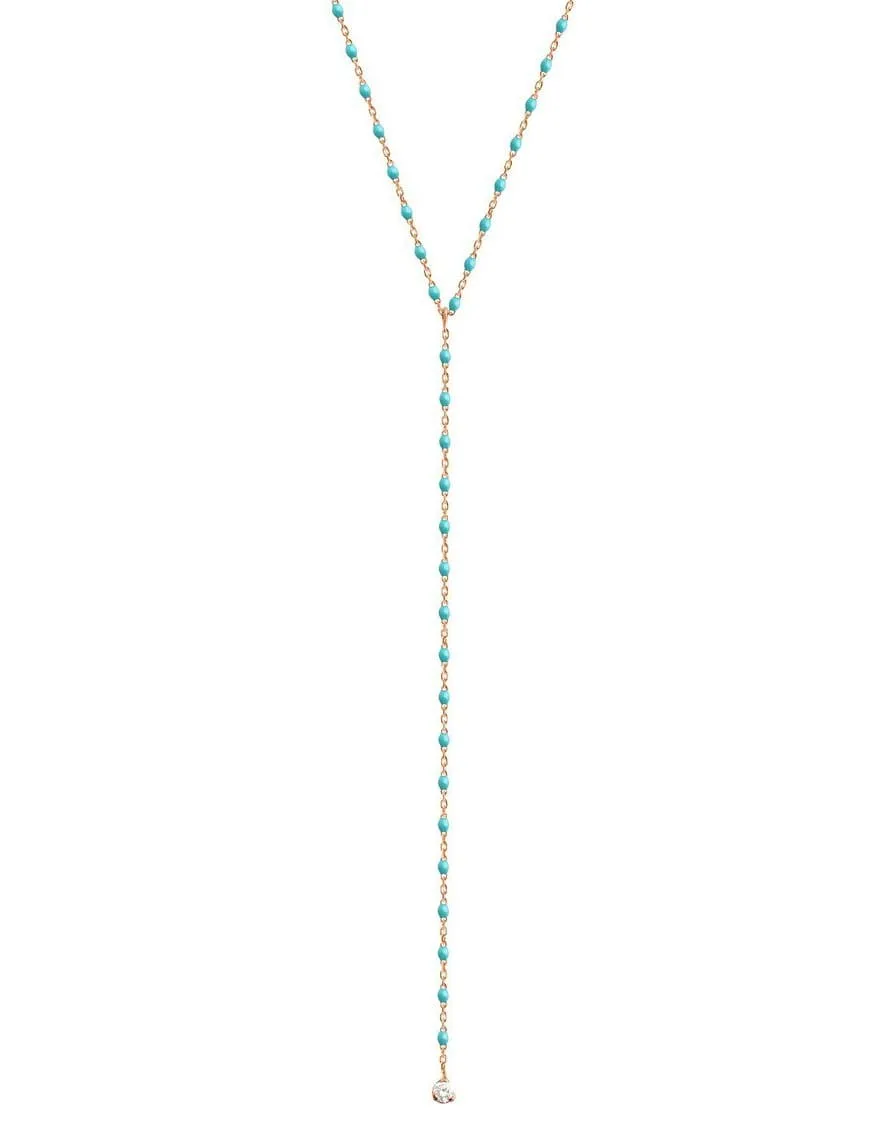 Mini Gigi Y Party Necklace - 19.7in - Turquoise Green