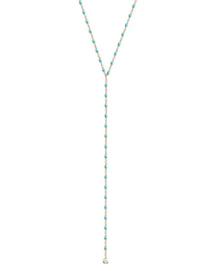 Mini Gigi Y Party Necklace - 19.7in - Turquoise Green