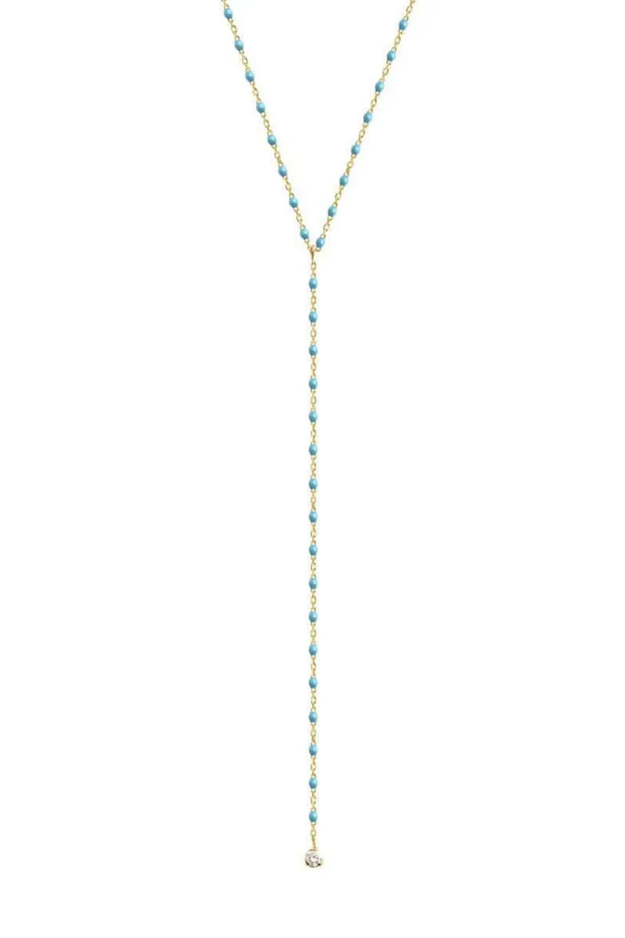 Mini Gigi Y Party Turquoise Necklace - 19.7in - Turquoise