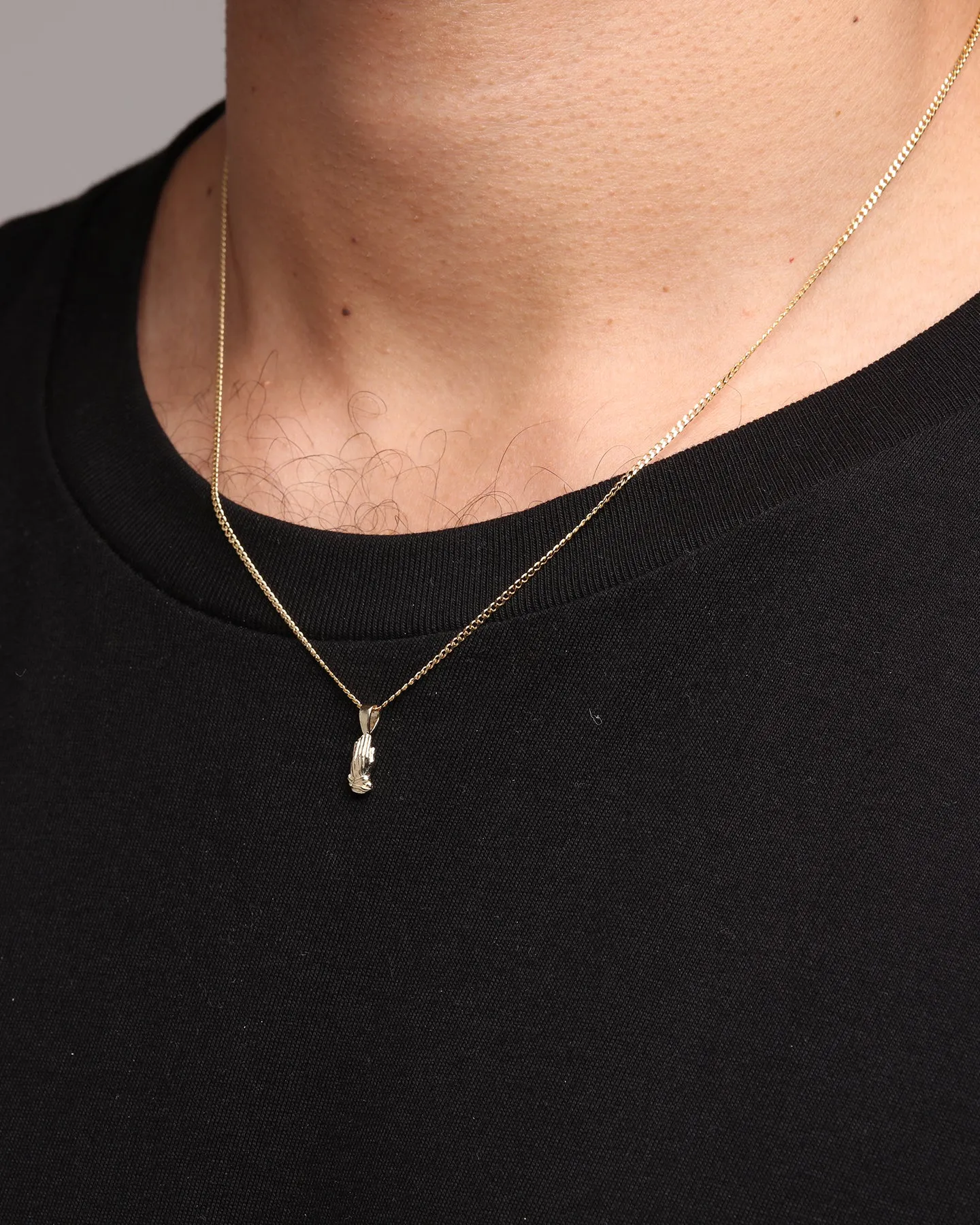 Mister Mini Praying Hands Pendant 14KT Gold