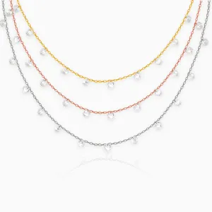 Multi-Tone Triple Layered Queens Necklace Giva