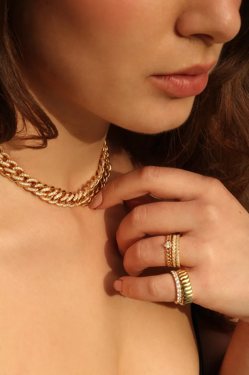 NAPLES DIAMOND CHAIN LINK CHOKER Anita Ko