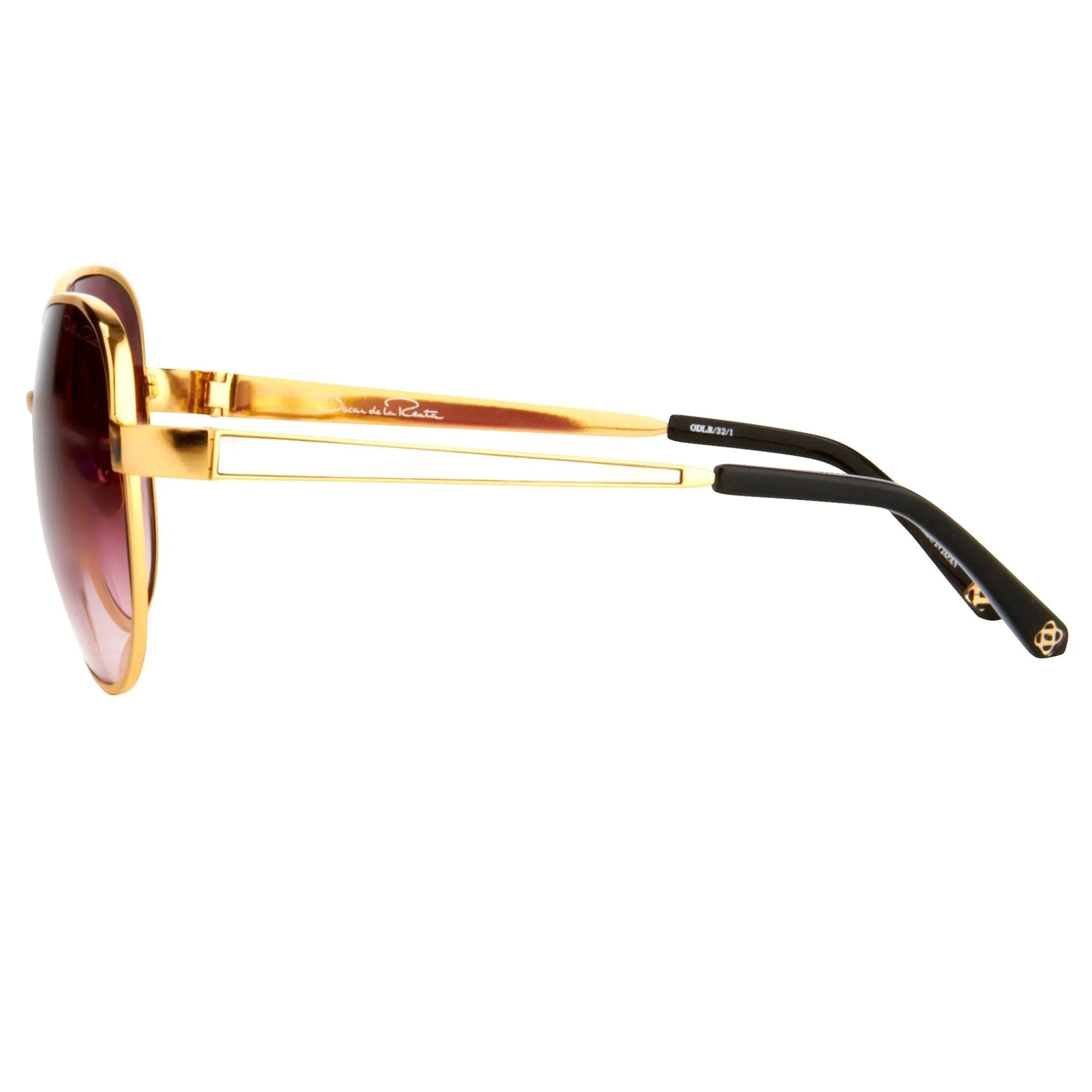 Oscar De La Renta Sunglasses Oversized Gold and Purple