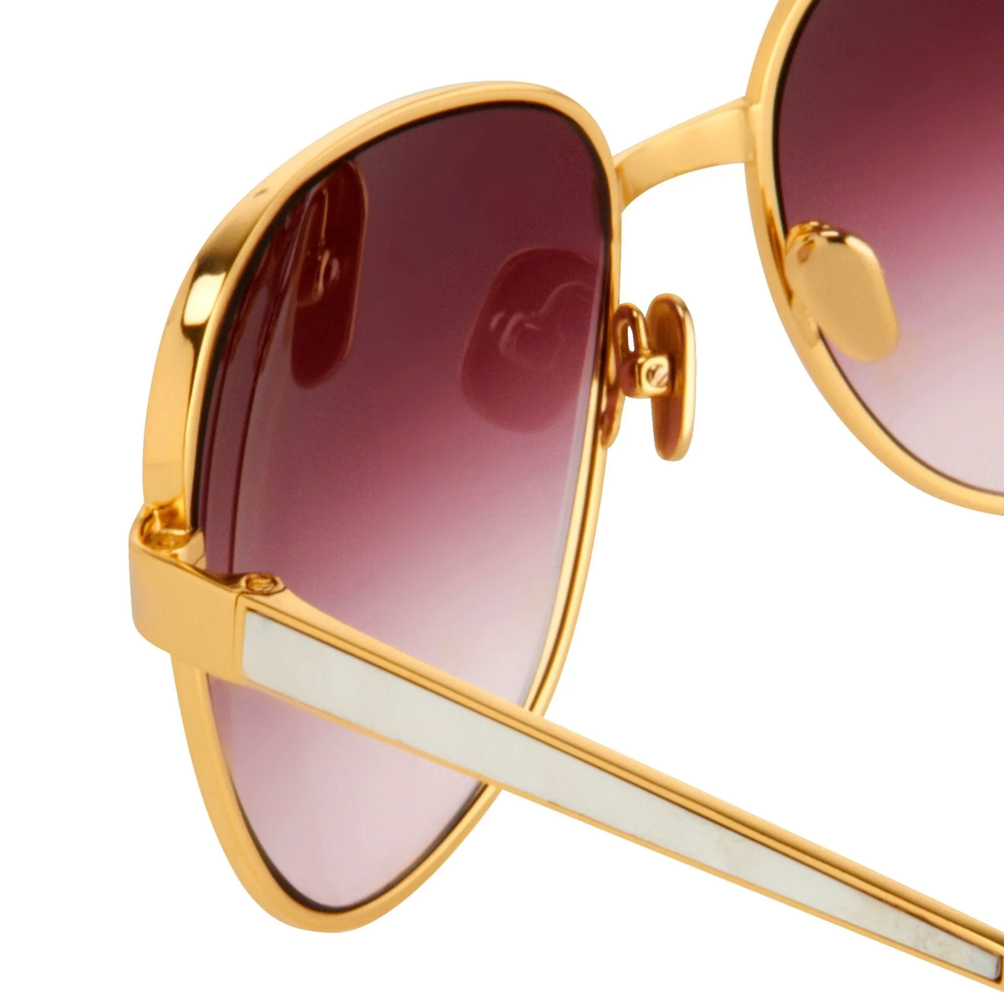 Oscar De La Renta Sunglasses Oversized Gold and Purple