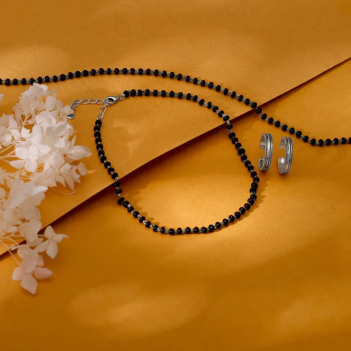 Oxidised Silver Chitrangada Set Giva