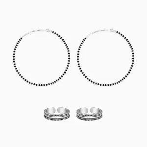 Oxidised Silver Chitrangada Set Giva