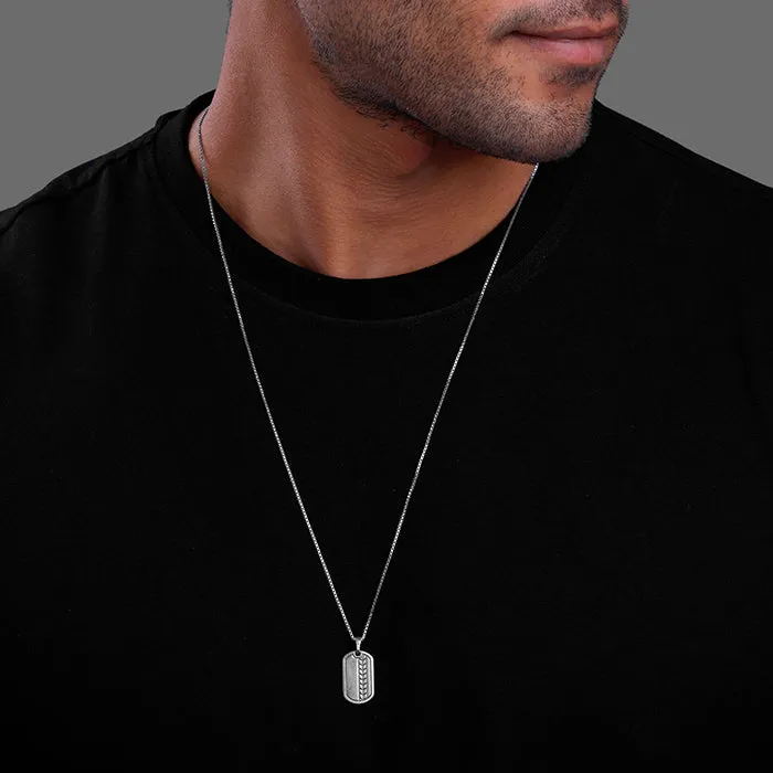 Oxidised Silver Everlasting Pendant With Box Chain Giva