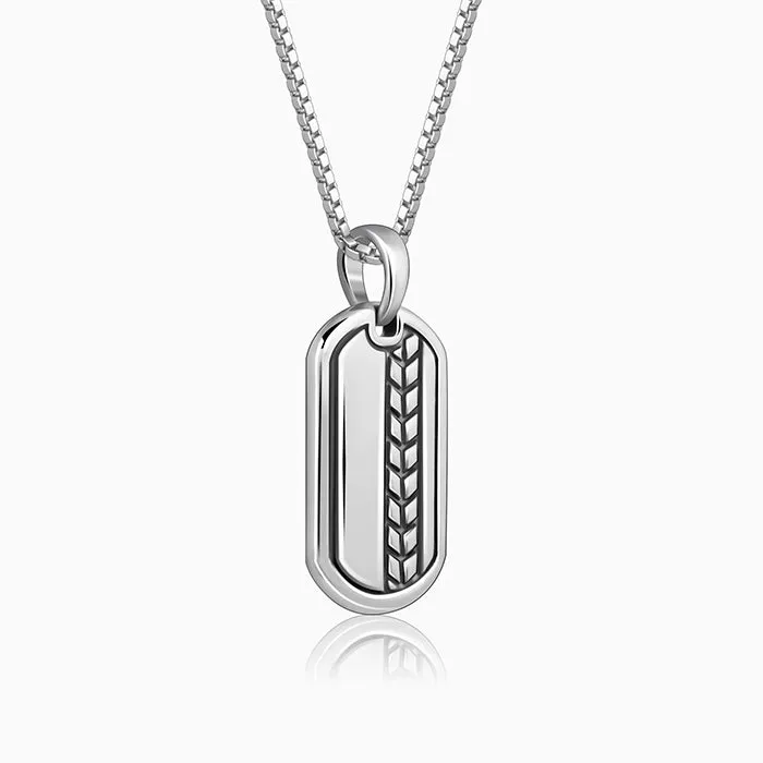 Oxidised Silver Everlasting Pendant With Box Chain Giva