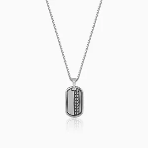 Oxidised Silver Everlasting Pendant With Box Chain Giva