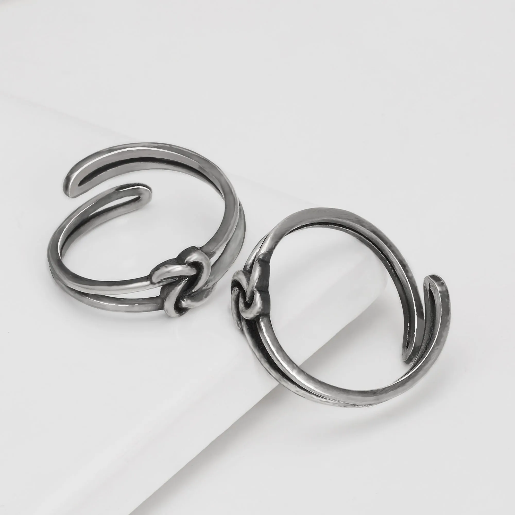 Oxidised Silver Knot Toe Ring Giva