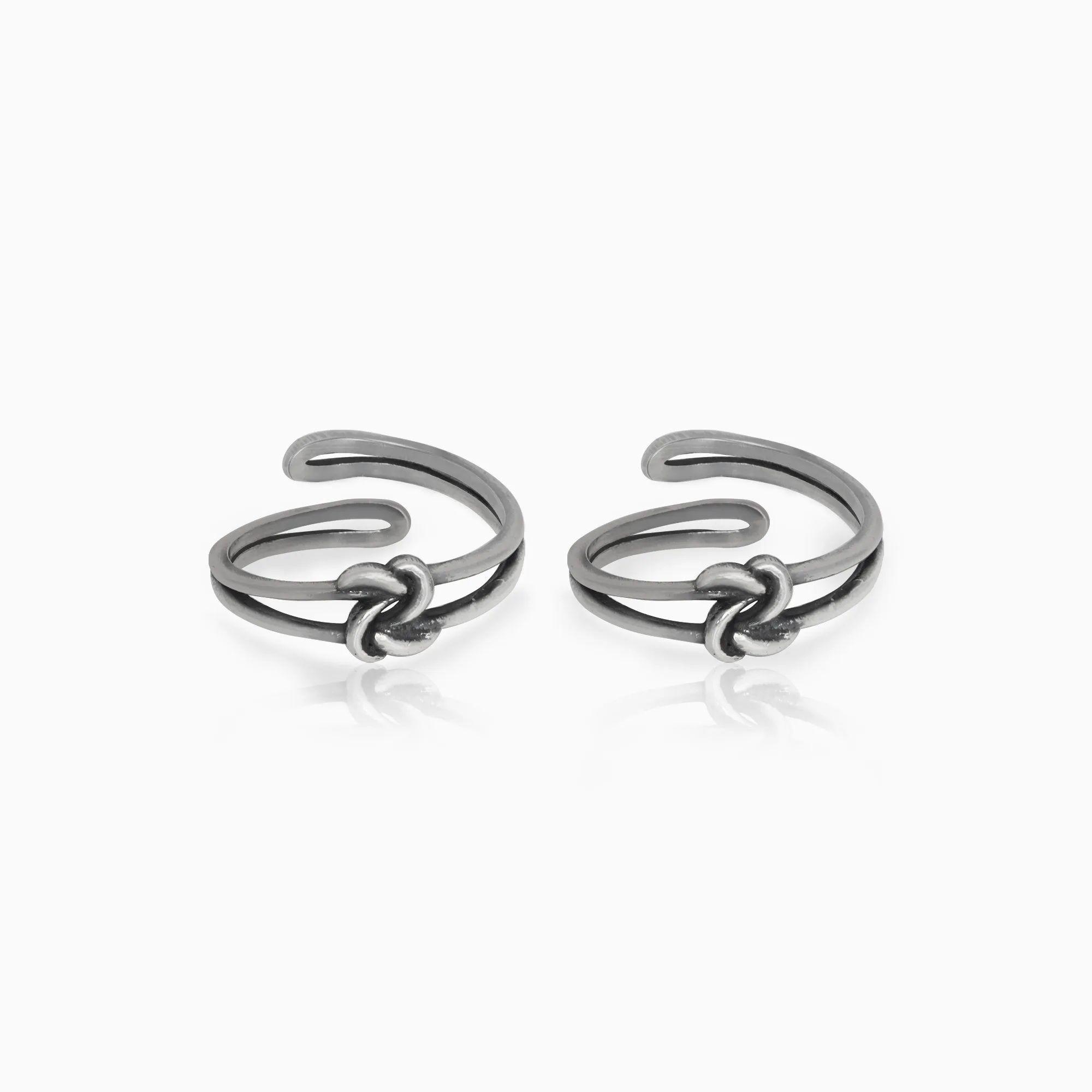 Oxidised Silver Knot Toe Ring Giva
