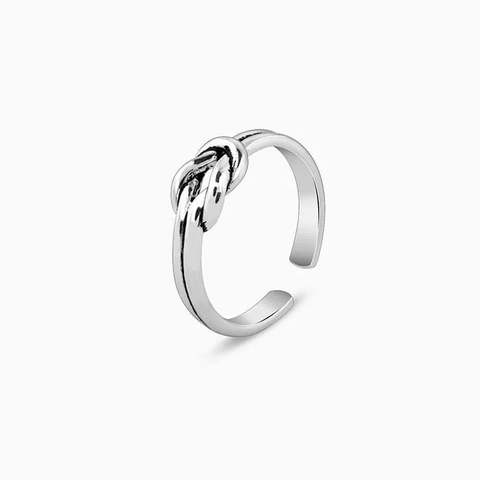 Oxidised Silver Love Knot Toe Rings Giva